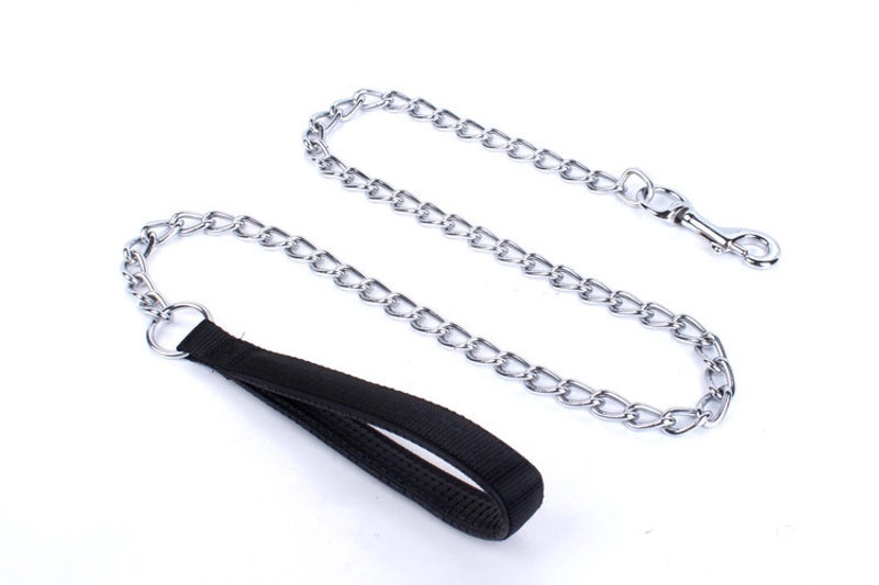 Dog Leash with Foam Handle and Metal Chain Twist Rope for Pets|Pet Supplies > Pet Leashes & Collars