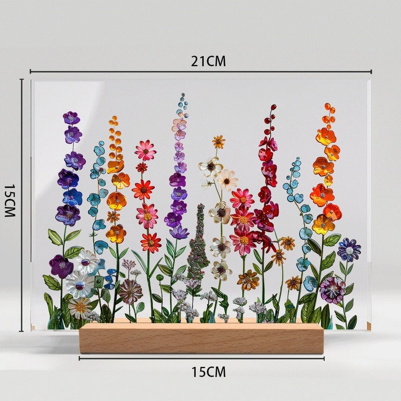 Elegant Minimalist Acrylic Flower Wooden Home Decor | Home Decor