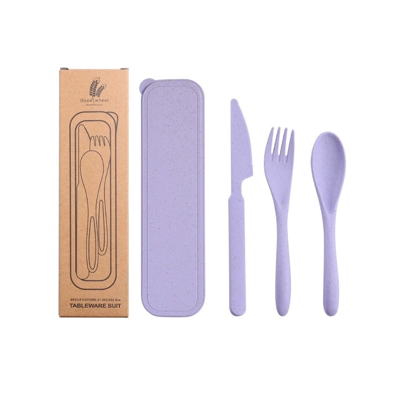 Wheat Straw Casual Tableware Set Solid Color Eco-Friendly Dinnerware | Kitchen & Dining