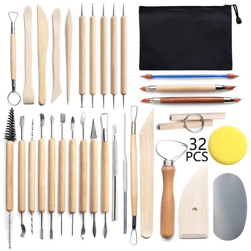 61-piece Ceramic Sculpting Tool Set Multi-specification Clay Carving Supplies for Art DIY|Art Supplies