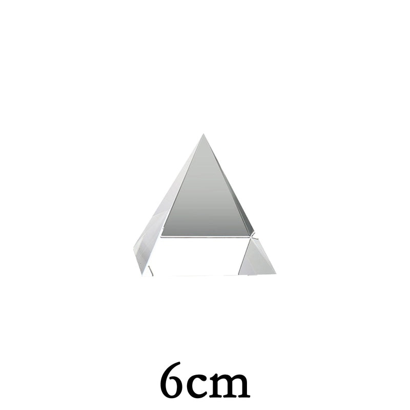 Minimalist Triangle Pyramid White Crystal Ornament for Christmas and Valentine’s Day|Home Decor & Holiday Decorations