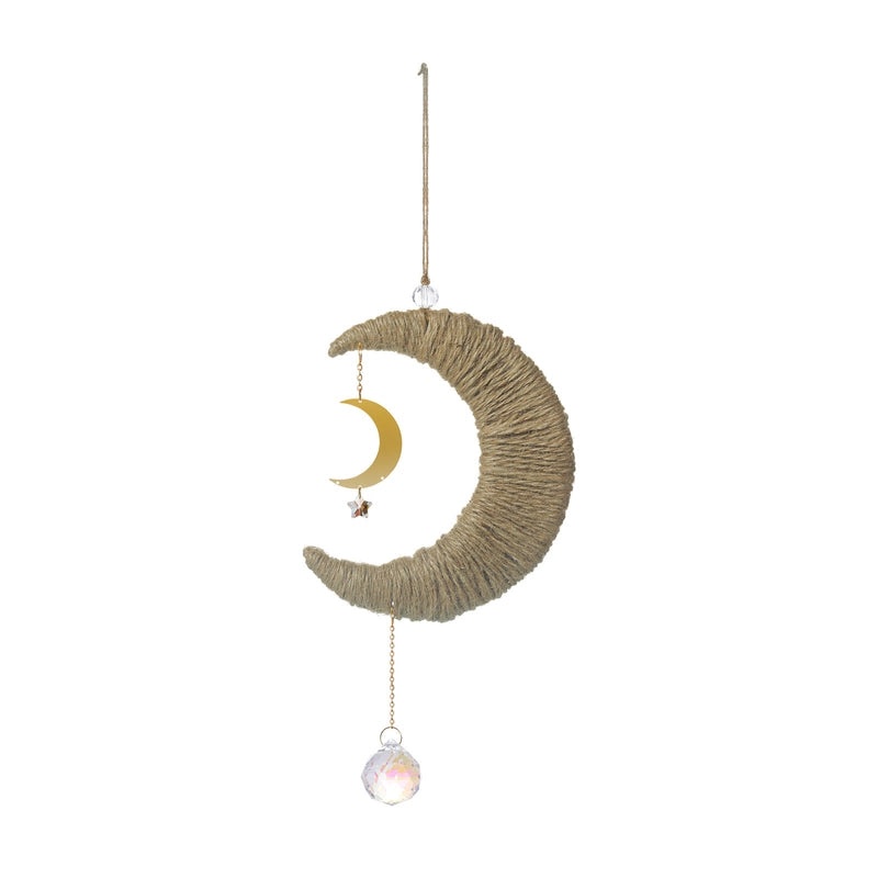 Nordic Moon Crystal Suncatcher Wind Chime Home Decor | Home Decor