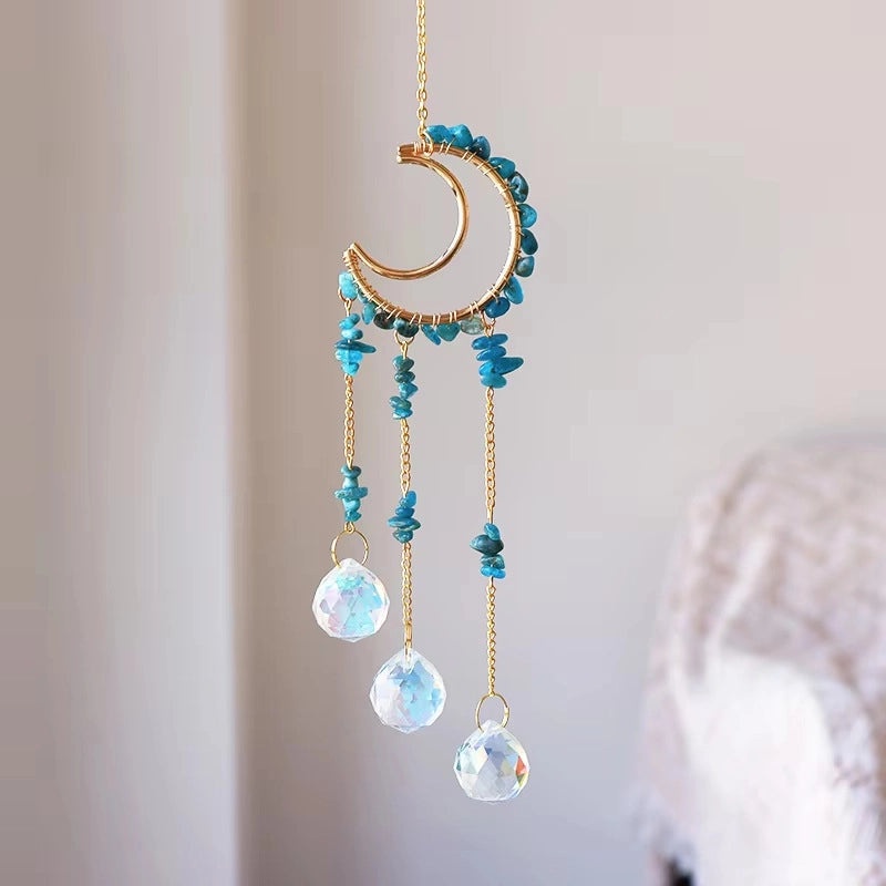 Elegant Moon Crystal Pendant Wall Art | Home Decor