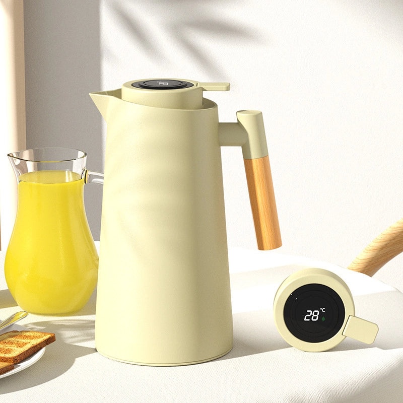 Nordic 1L Glass Liner Thermal Kettle Hot Water Bottle Boiling Thermos Coffee Pot | Kitchen Appliances