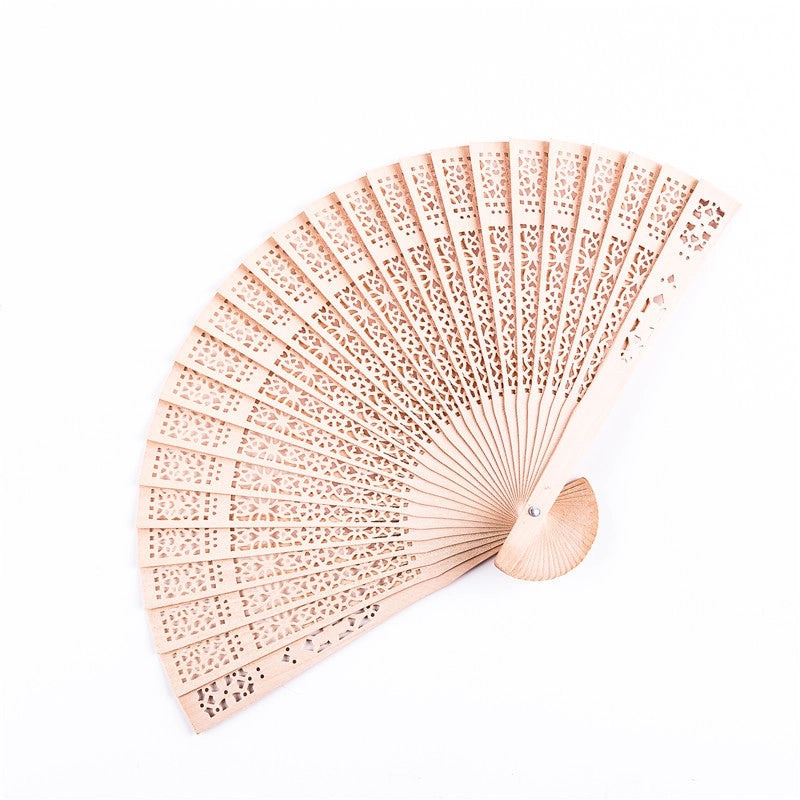 8 Inch Traditional Chinese Folding Fan Imitation Sandalwood Wood Fan Full Flush Design Export Gift Fan|Home & Garden > Home Décor > Fans & Hand F