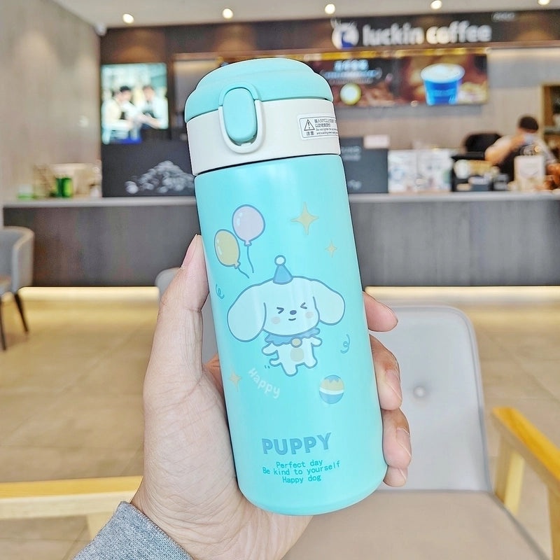 Adorable Cartoon Stainless Steel Vacuum Flask 1 Pc | Drinkware & Thermos Cups