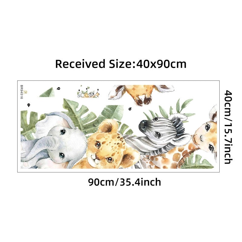 Cute Cartoon Animals Peeking Wall Stickers for Kids Bedroom Decor BR94516|Home Decor Wall Stickers
