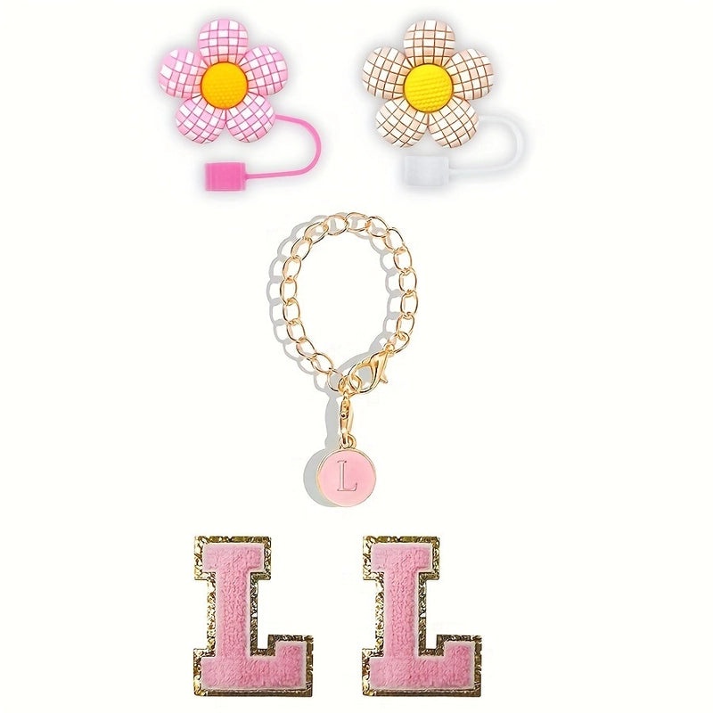 Embroidered Floral Letter Straw Cap for Casual Elegant Style|Fashion Accessories Hats & Caps