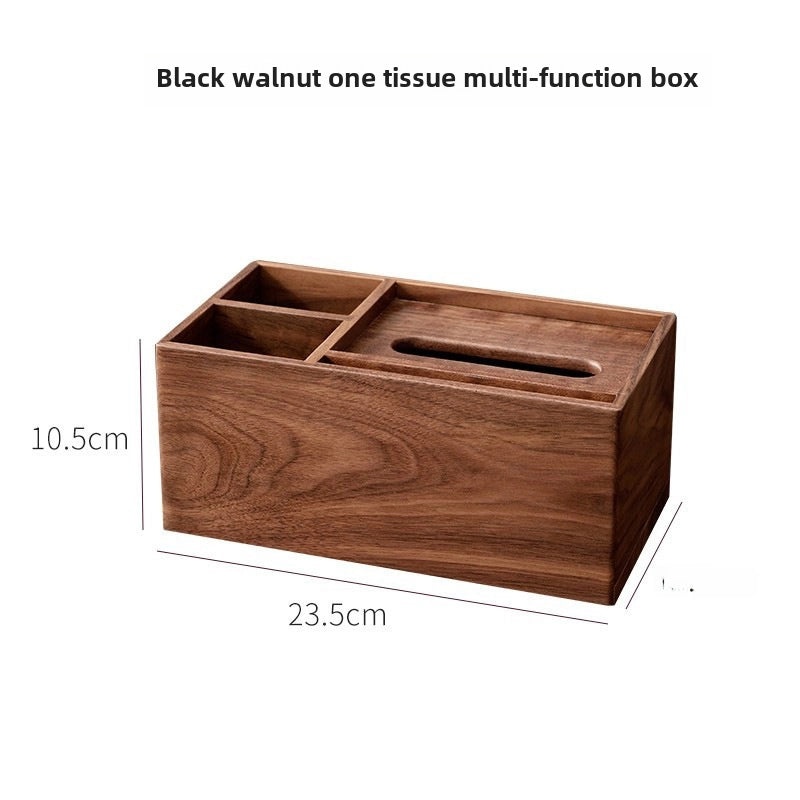 Walnut Wooden Tissue Box Holder for Living Room Bedroom Office | Home Decor Storage Accessories