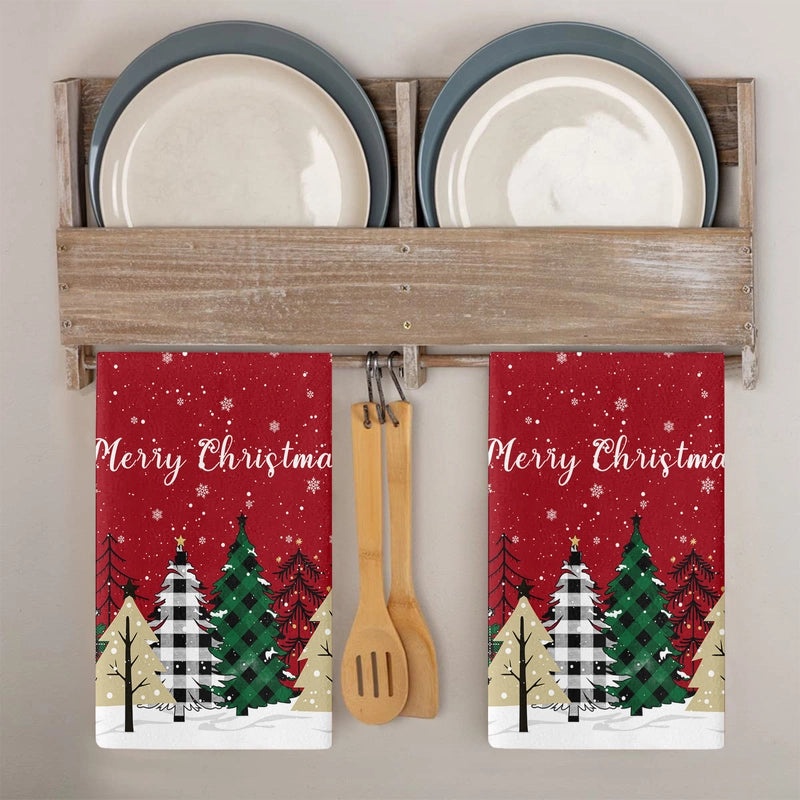 Christmas Holiday Cute Christmas Tree Soft Microfiber Towels|Home & Kitchen Textiles