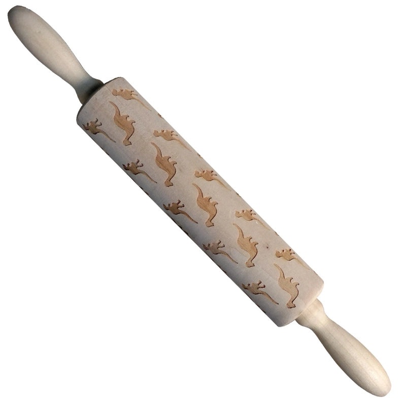 Christmas Elk Cartoon Rolling Pin Ethnic Style Theaceae Muhe | Kitchen Utensils & Baking Tools