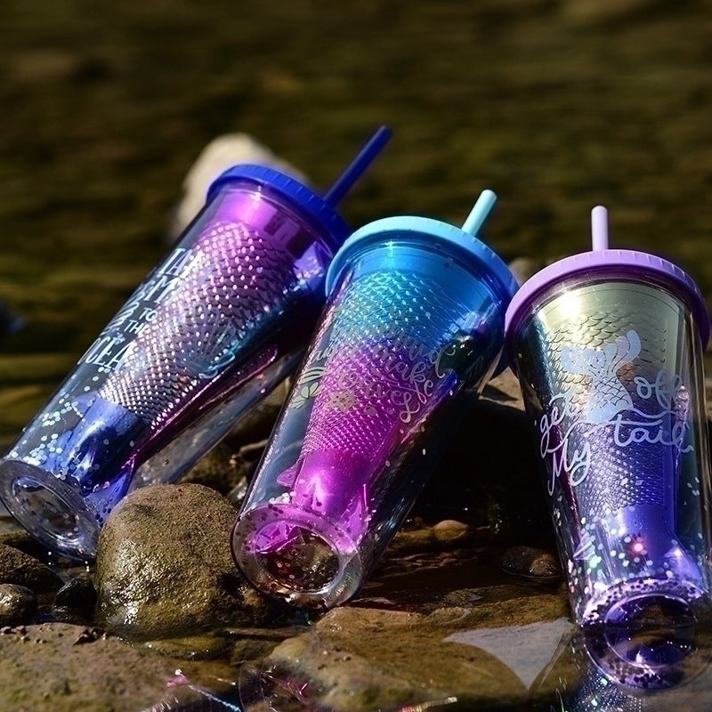 Sparkling Mermaid Tail Water Bottle with Sequins - 1 Piece | Drinkware & Bottles