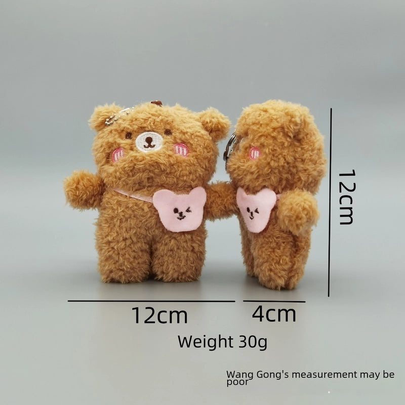 Plush Bear and Bunny Keychain Pendant for Backpack Rag Doll Gift|Accessories & Keychains