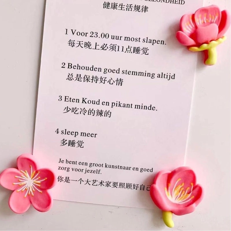 Floral Resin Fridge Magnet Cute Artificial Home Decor|Home & Kitchen Accessories