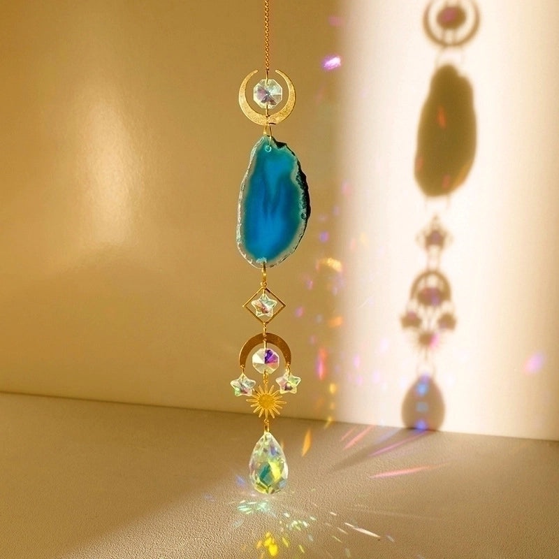 Elegant Agate Water Droplet Suncatcher Wind Chime | Home Decor & Wall Art