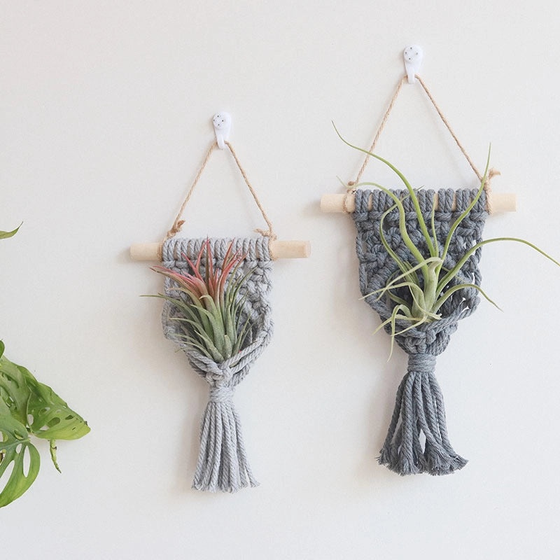 Minimalist Geometric Wooden Cotton Rope Wall Hanging Art | Home Decor & Wall Art