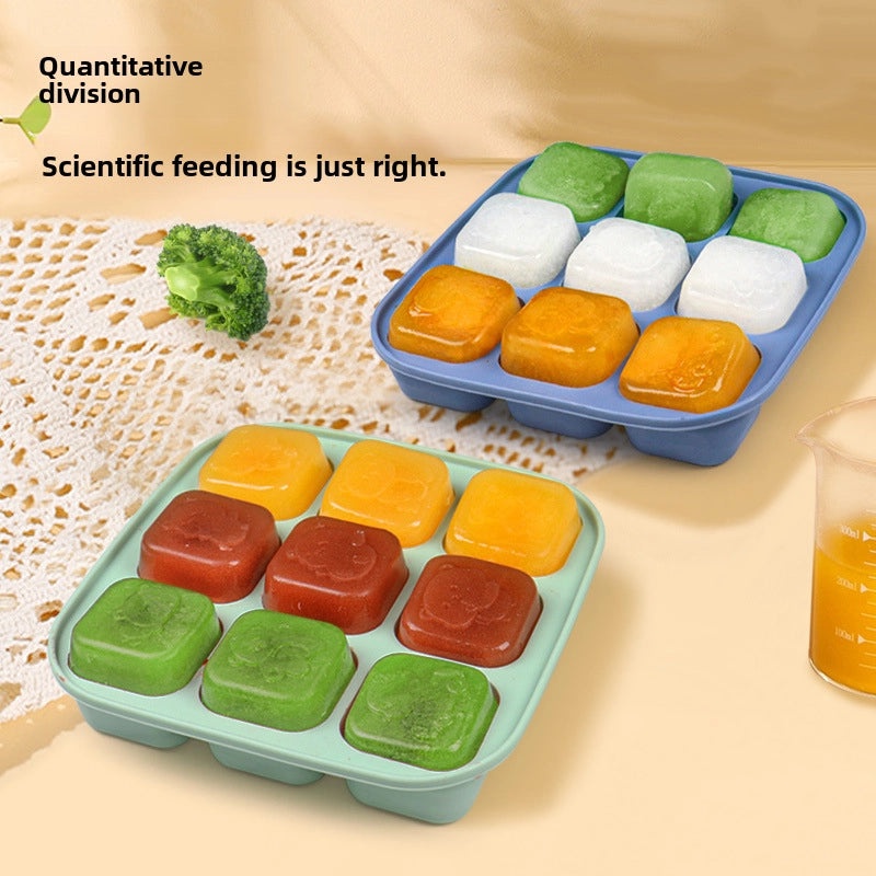 Silicone Baby Food Mould Rice Cake Steamed Cake Maker 9 Bear Shape Food Grade Grinding Tool|Baby Feeding Accessories