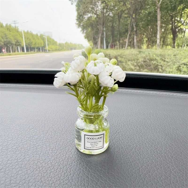 Elegant Minimalist Flower Glass Ornaments for Women|Home Decor Accessories