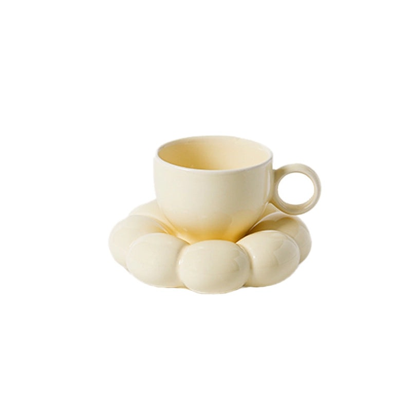 Cute Nordic Macaron Ceramic Coffee Cup and Saucer Set|Home & Kitchen Tableware