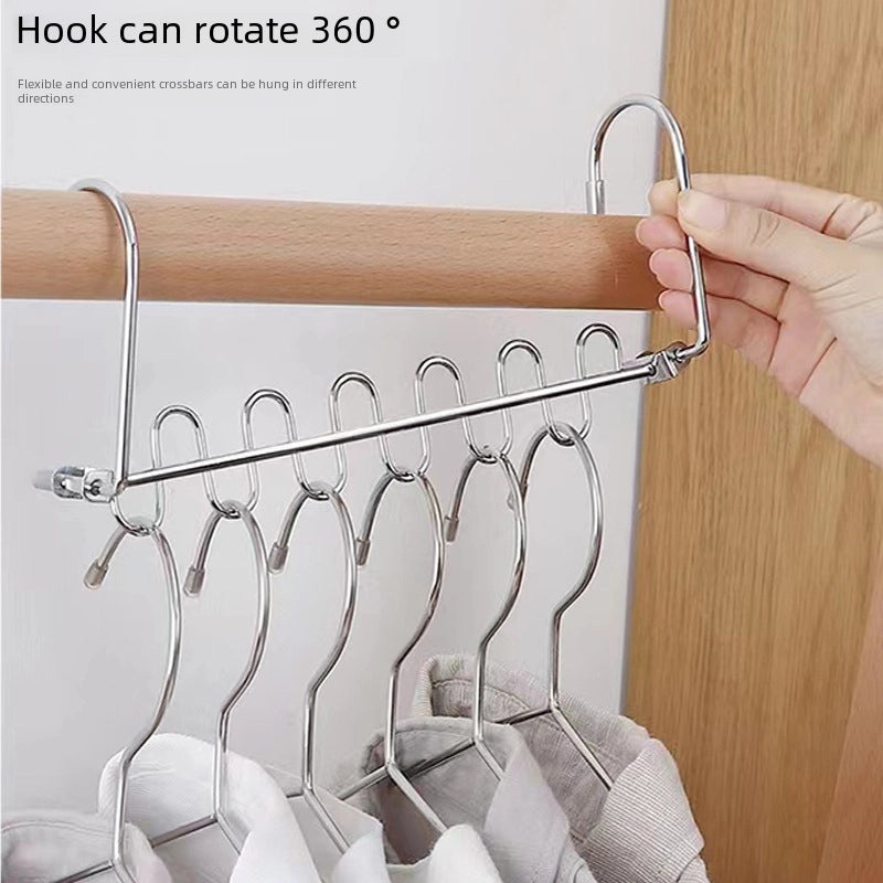 Space-saving Multi-layer Foldable Iron Clothes Hanger for Dormitory and Home | Home & Storage Solutions