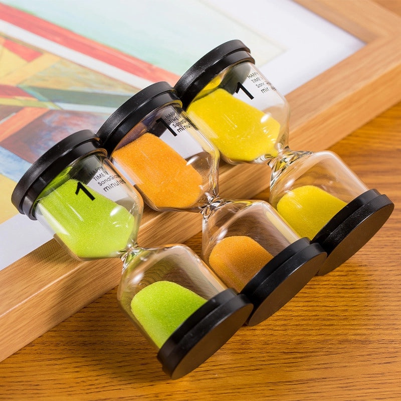 Black Sand Timer 1-60 Min Black Cover Hourglass Creative Office Gift | Office Supplies