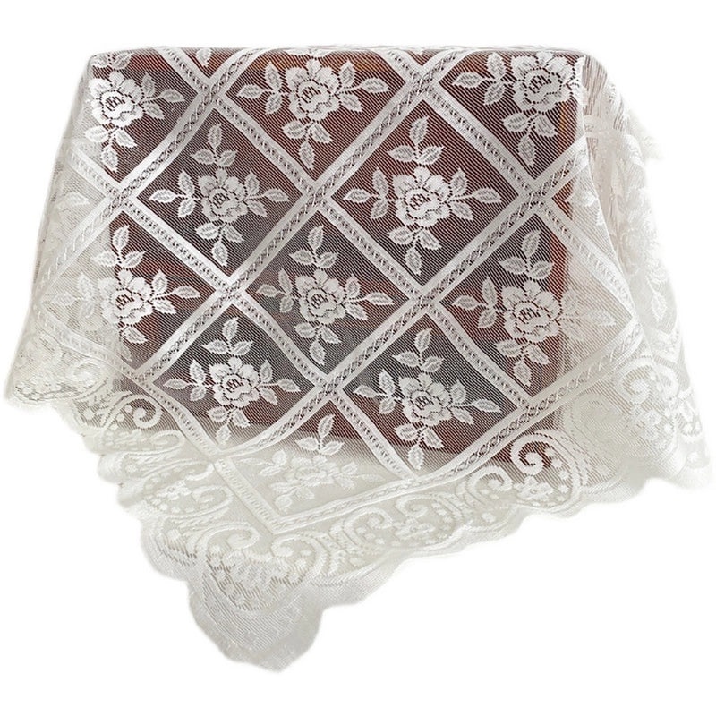 Beige Lace Tablecloth for Casual Dining Fresh and Elegant Home Decor|Table Linens & Covers