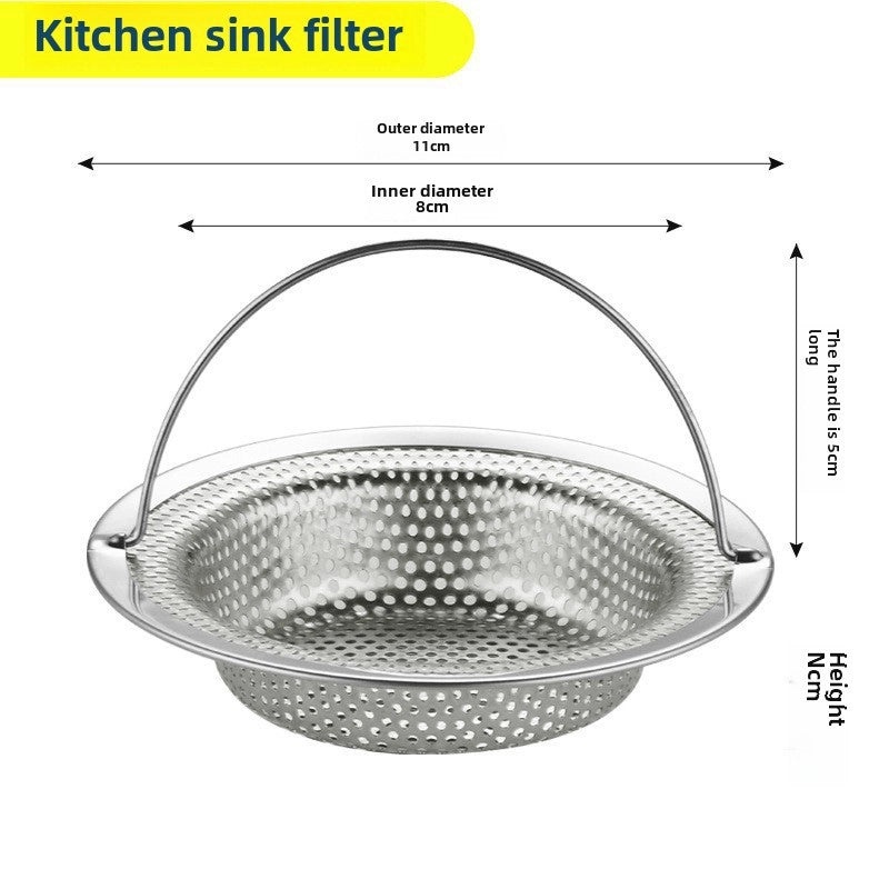 Stainless Steel Kitchen Sink Drain Strainer Net 304 Filter Garbage Catcher Funnel|Kitchen Accessories