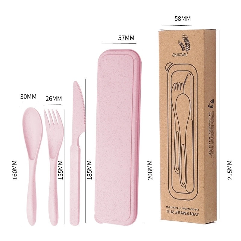 Wheat Straw Casual Tableware Set Solid Color Eco-Friendly Dinnerware | Kitchen & Dining