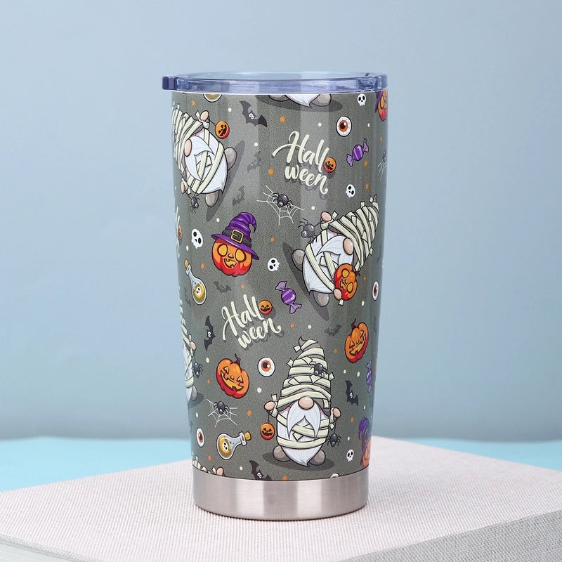 Halloween Pumpkin Bat Skull Stainless Steel Water Bottle 500ml | Halloween Accessories