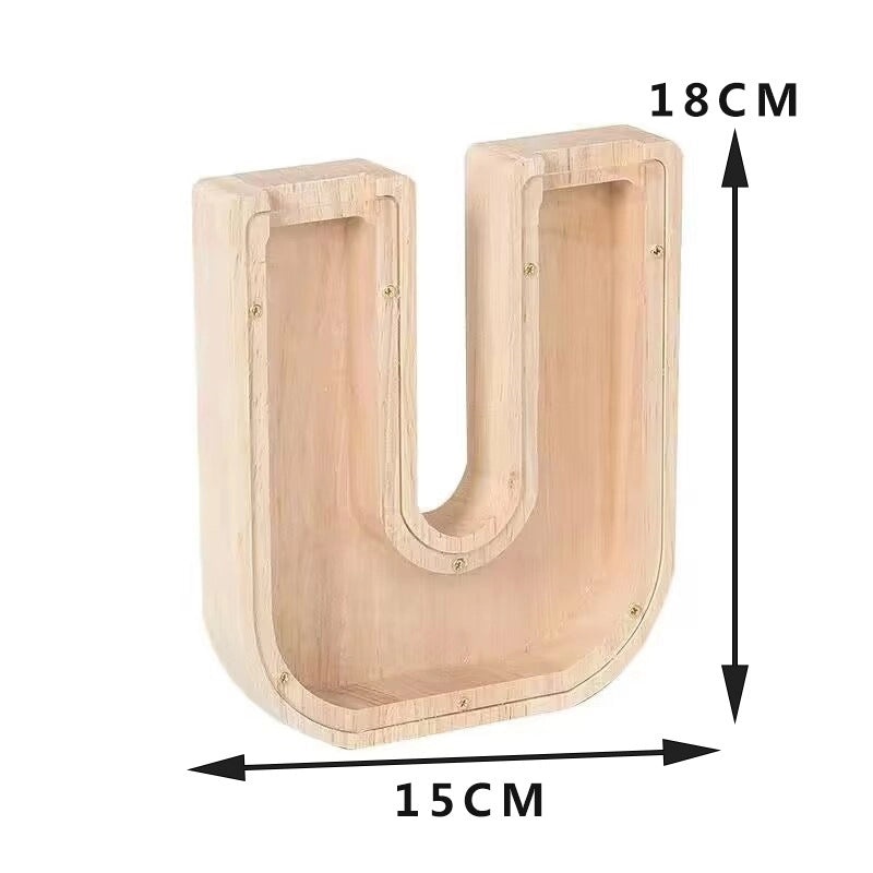 Piggy Bank Wooden Letter Toy for Kids | Educational Wooden Toys