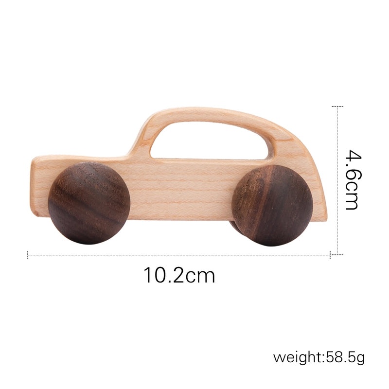 Walnut Wooden Mini Color Car Toy for Kids | Early Learning Building Blocks | Baby Educational Cart | Wooden Educational Toys|Building Toys