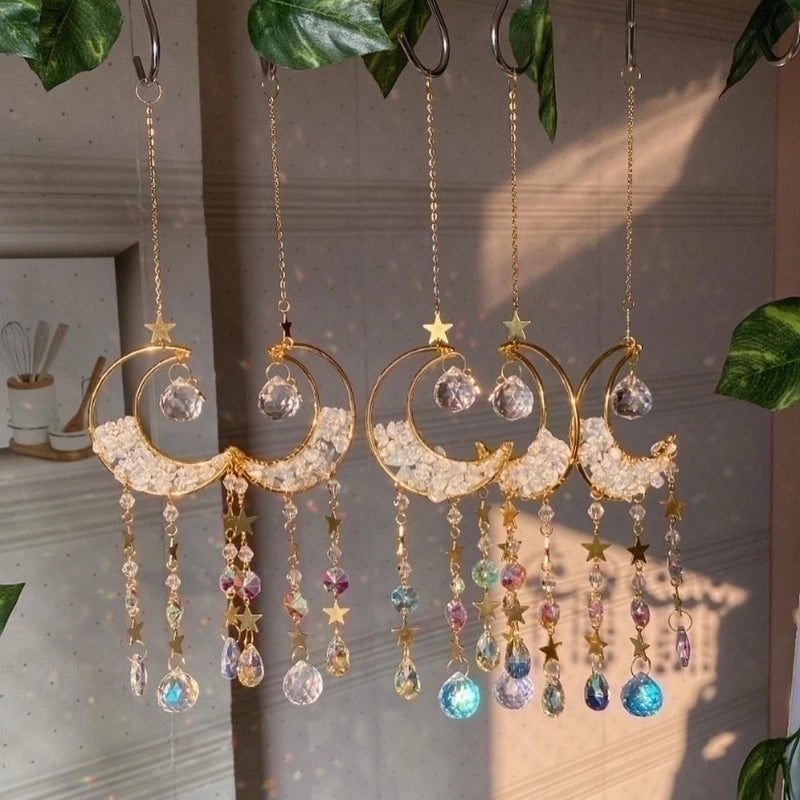 Lunar Glow Moon Crystal Necklace | Trendy Accessories