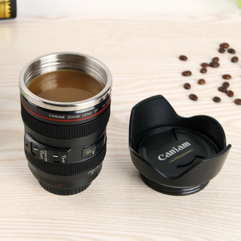 Casual SLR Lens Stainless Steel Travel Mug ABS Material | Drinkware & Mugs