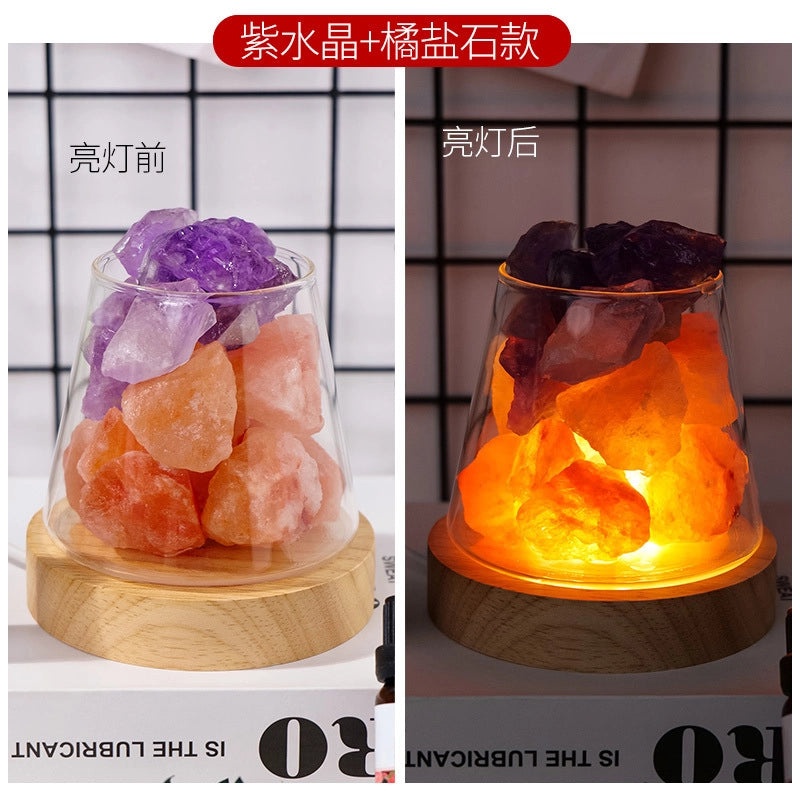Chinoiserie Style Geometric Crystal Aromatherapy Night Lamp Decorative Lighting Accessories|Home Decor & Lighting