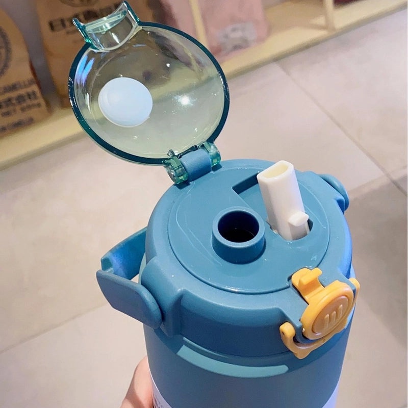 Casual Stainless Steel 304 Thermos Cup with Letter Design 201 Grade | Drinkware & Thermos Bottles