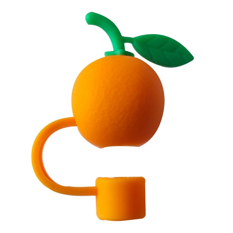 Peach Fruit Silicone Straw Topper Decorative Cap 1pc|Straw Accessories