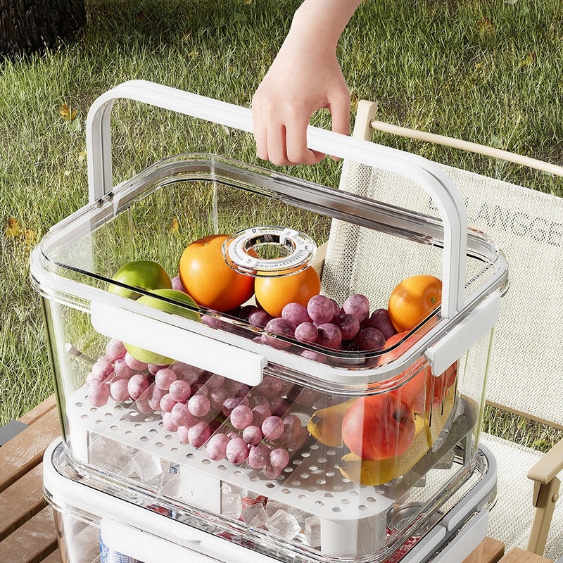 Portable Fruit Bento Box Mini Refrigerator for Camping & Picnic | Outdoor Storage & Fresh-Keeping | Kitchen & Picnic Supplies