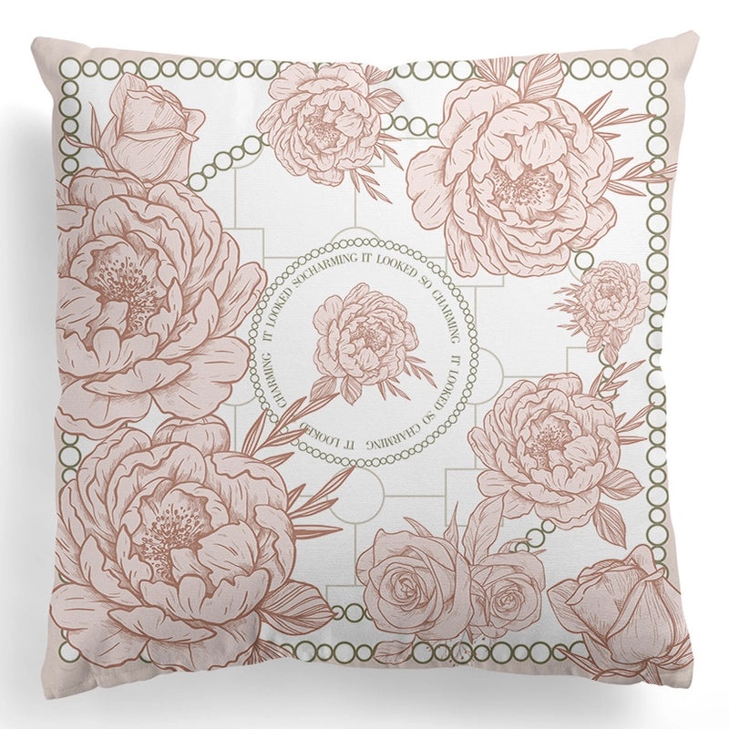 European Retro Floral Pillowcase with Geometric Plaid Design|Home Decor Cushions