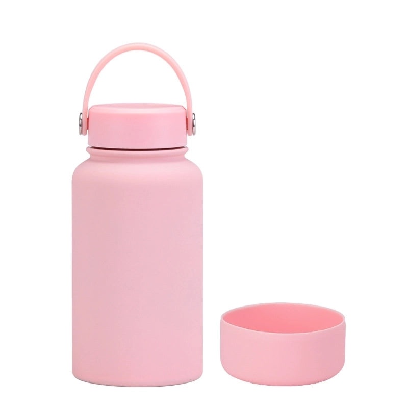 Stylish Solid Color Stainless Steel Water Bottle with Silicone Sleeve 1 Piece|Drinkware & Bottles