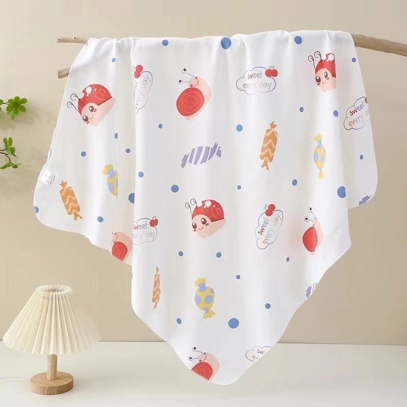 Adorable Cartoon Print Cotton Baby Blanket Soft Infant Accessory|Baby Blankets & Swaddles