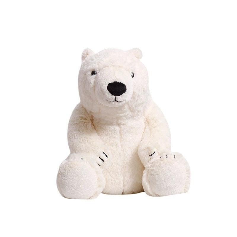 Cute Simulation Polar Bear Plush Toy Soft Custom Bear Pillow Doll Large Mascot Stuffed Animal|Plush Toys & Stuffed Animals