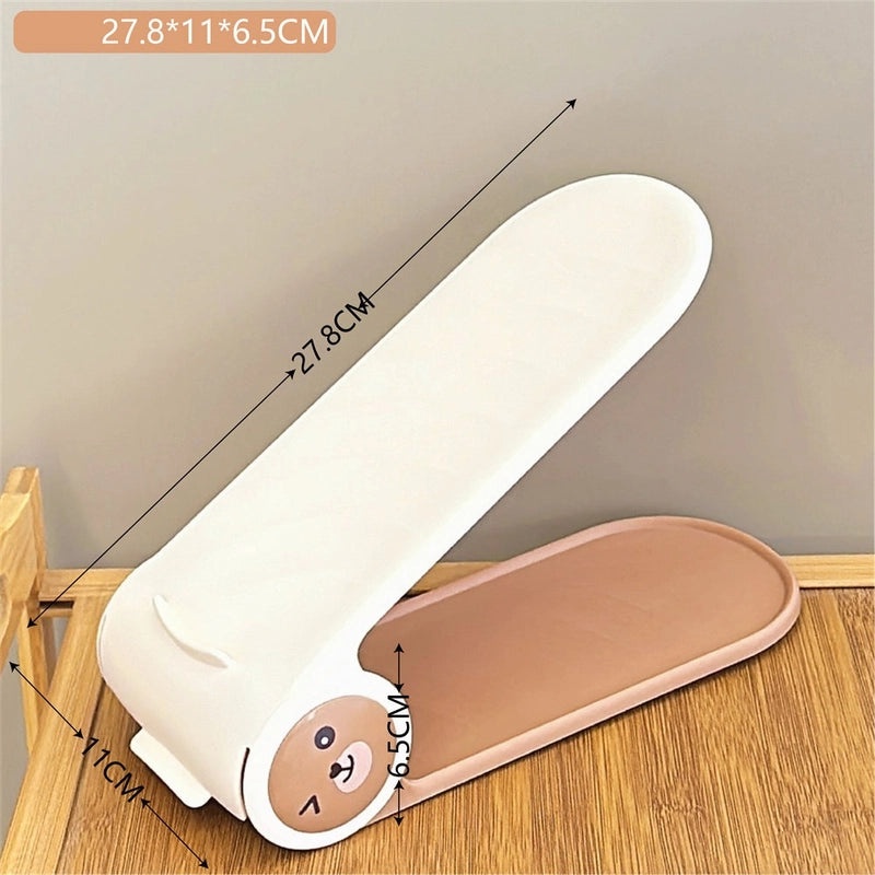 Adorable Bear Design Solid Color Plastic Organizer Rack | Home Storage & Organization