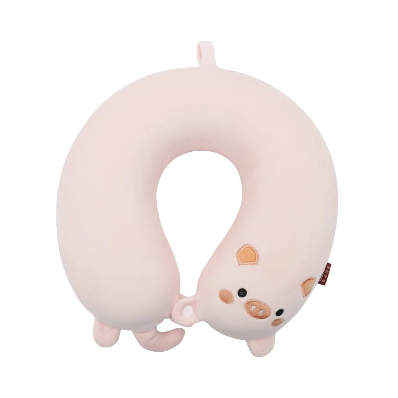 Cartoon Memory Foam U-Shaped Neck Pillow for Travel, Office, and Home | Travel Accessories