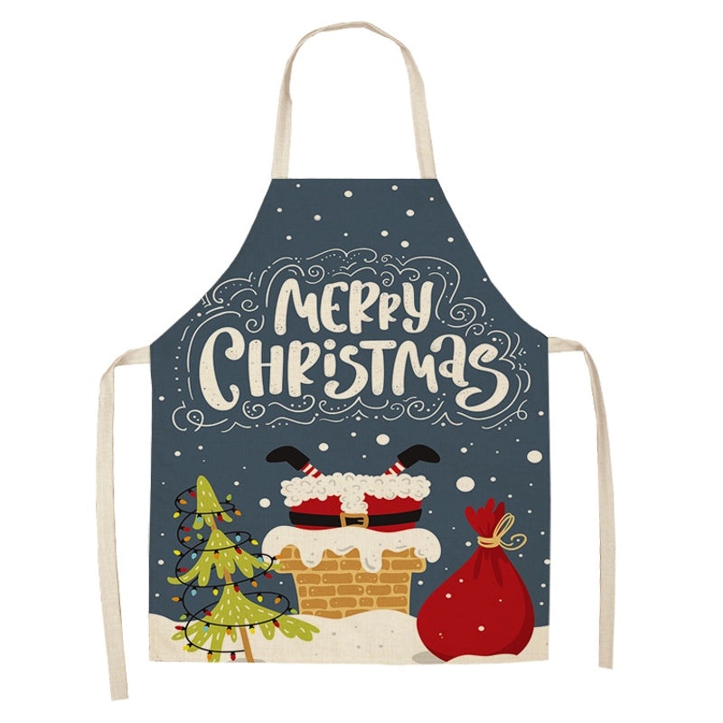 Holiday Themed Synthetic Fiber Apron with Text Design 1 Piece|Kitchen & Dining Accessories