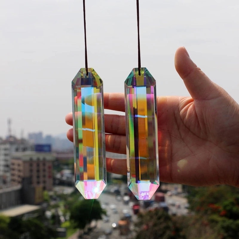 Elegant Geometric Crystal Suncatcher Wind Chime for Home Decor | Home Decor & Accessories