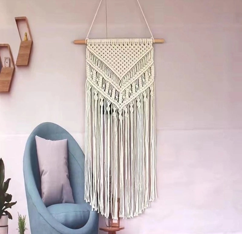 Striped Cotton Tapestry Wall Hanging for Vacation Vibes|Home Decor Wall Art