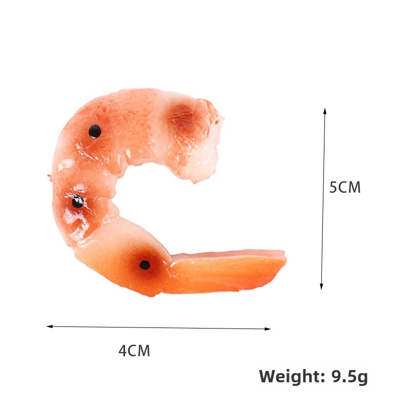 仿真虾模型PVC影视道具餐厅装饰趣味仿真食物虾尾|餐厅装饰品