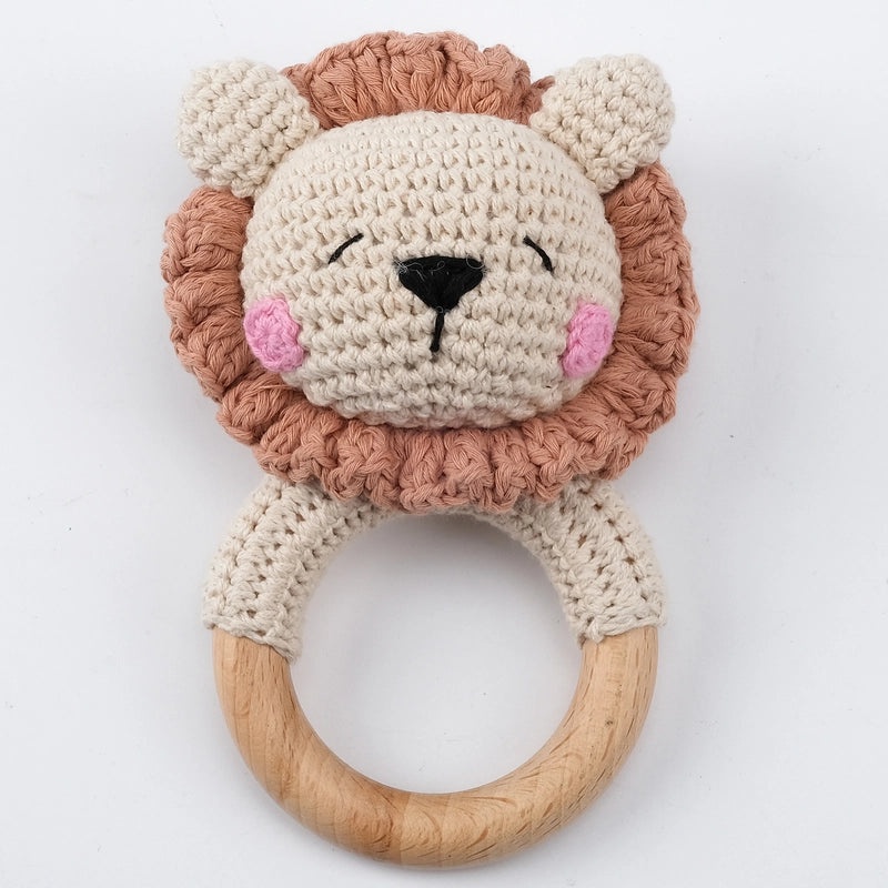 Baby Crochet Animal Rattle Soft Knitted Cartoon Doll Teething Toy for Infant Comfort|Baby Toys & Teethers