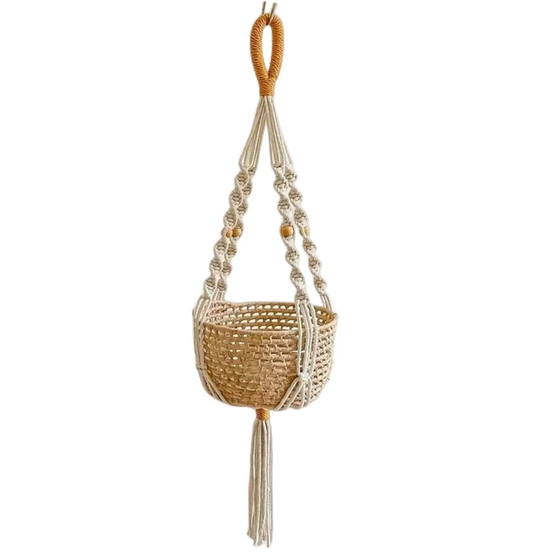 Handmade Nordic Cotton Rope Hanging Basket Net for Flower Pots Wall Decor|Home Decor