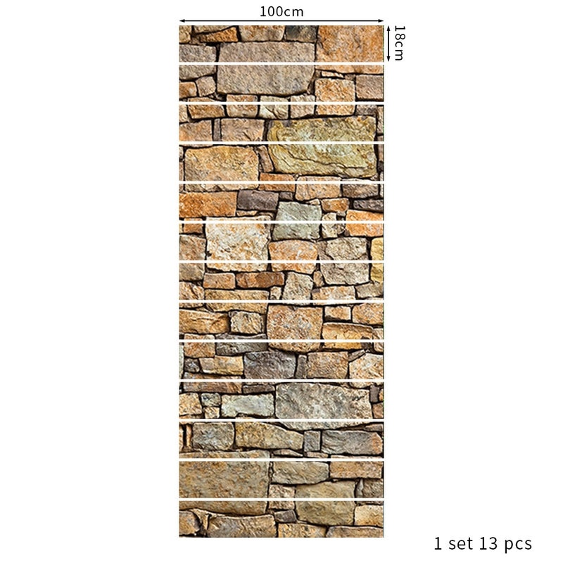 Casual Stone Pattern PVC Stair Wall Decal for Home Decor|Home Decor & Wall Stickers